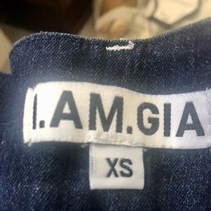 I.am.Gia ace pants blue denim white stitching Xs
